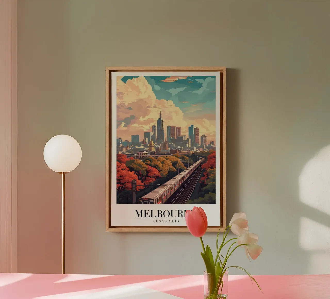 Francoforte Germania Skyline - Fiume Meno e Ponti Art. tela con Cornice a cassetta da homdeco