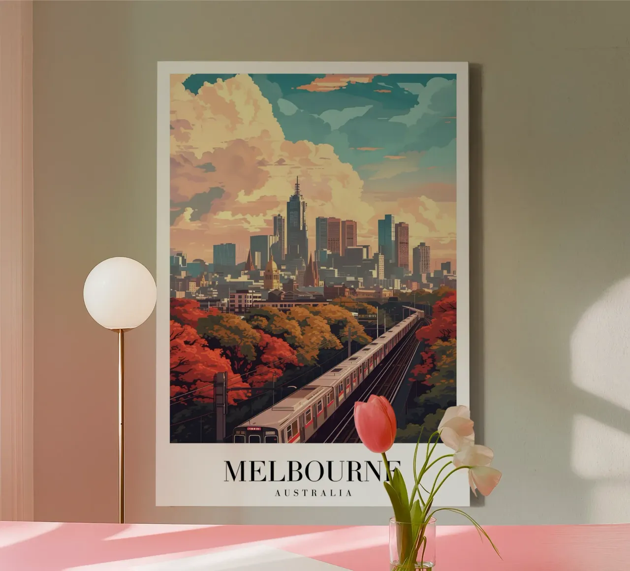 Francoforte Germania Skyline - Fiume Meno e Ponti Art. tela con Cornice a cassetta da homdeco