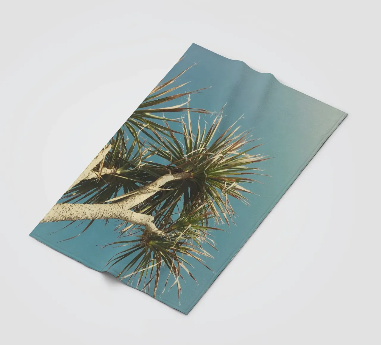 Spring Palm fleece blanket by Cassia Beck Photography