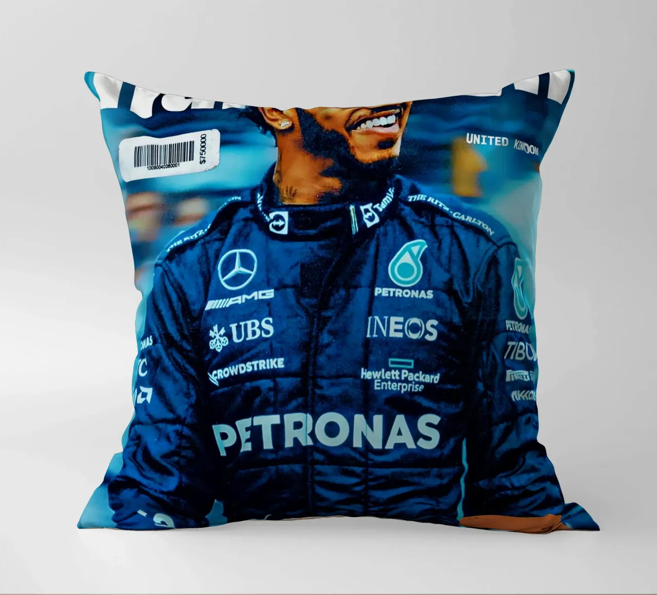 Lewis Hamilton cuscino da Low poly art