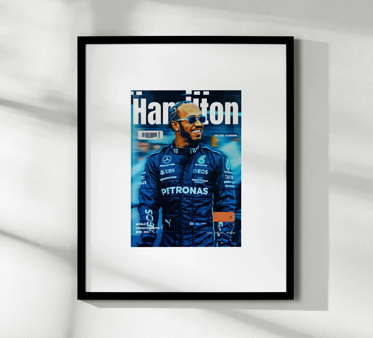 Lewis Hamilton poster da Low poly art