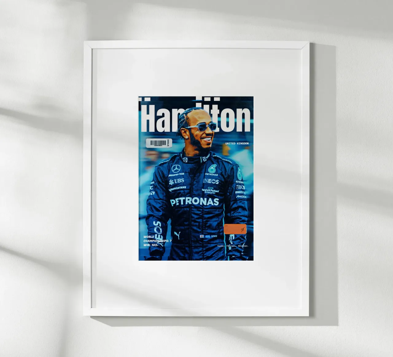 Lewis Hamilton poster da Low poly art