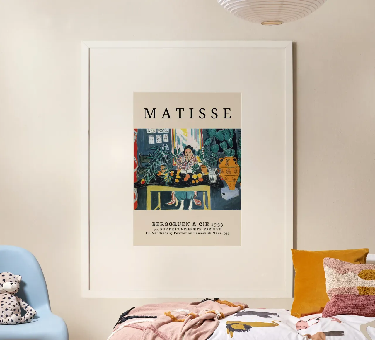 Henri Matisse Tentoonstellingsaffiche - Frans Modern Art Print poster met aluminium frame van homdeco