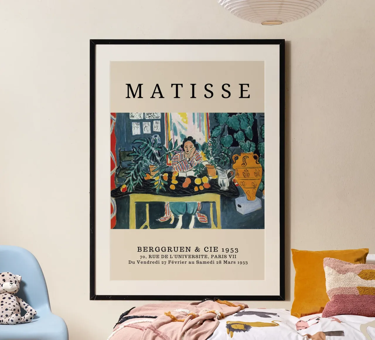 Henri Matisse Tentoonstellingsaffiche - Frans Modern Art Print poster met aluminium frame van homdeco