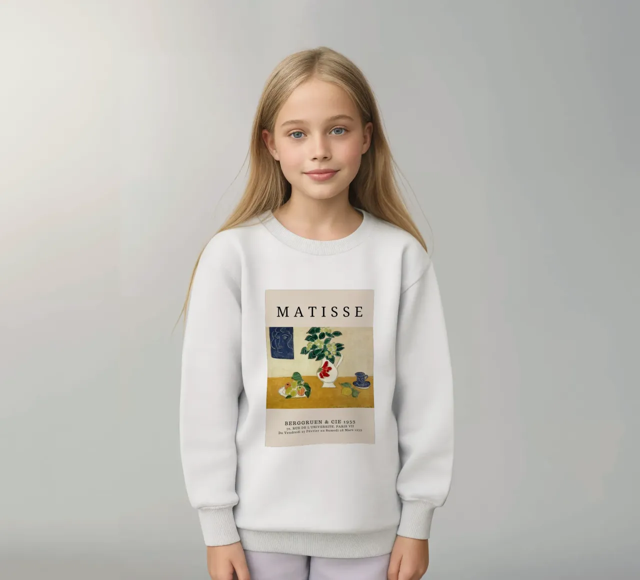 Henri Matisse Stilleven & Gezicht - Fauvistische Tentoonstellingsprent kinder sweatshirt van homdeco