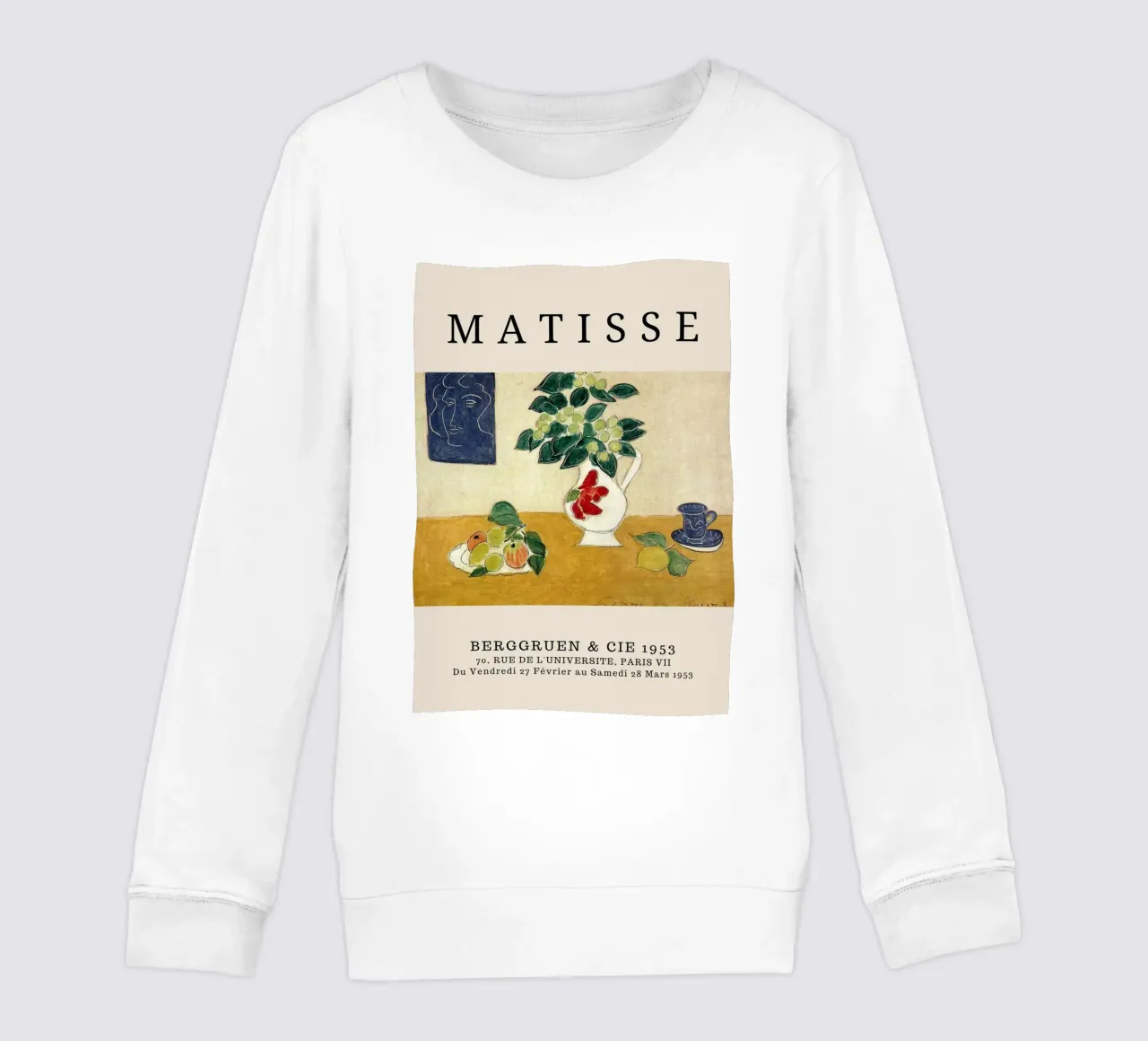 Henri Matisse Stilleven & Gezicht - Fauvistische Tentoonstellingsprent kinder sweatshirt van homdeco
