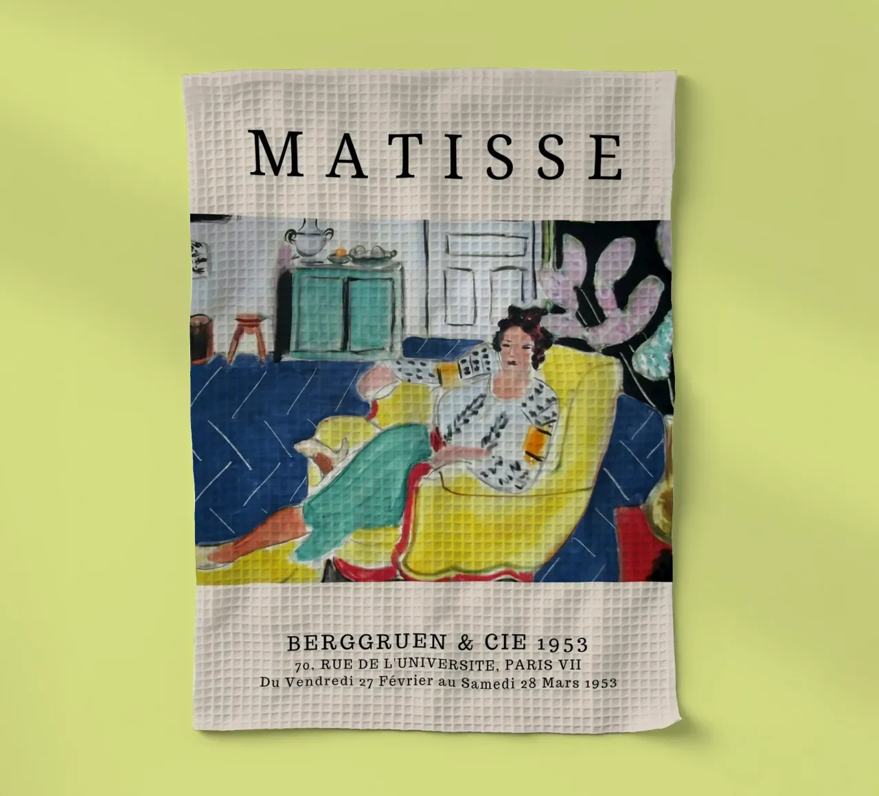Henri Matisse Femme à la chaise jaune - Exposition fauve Pri torchon de homdeco