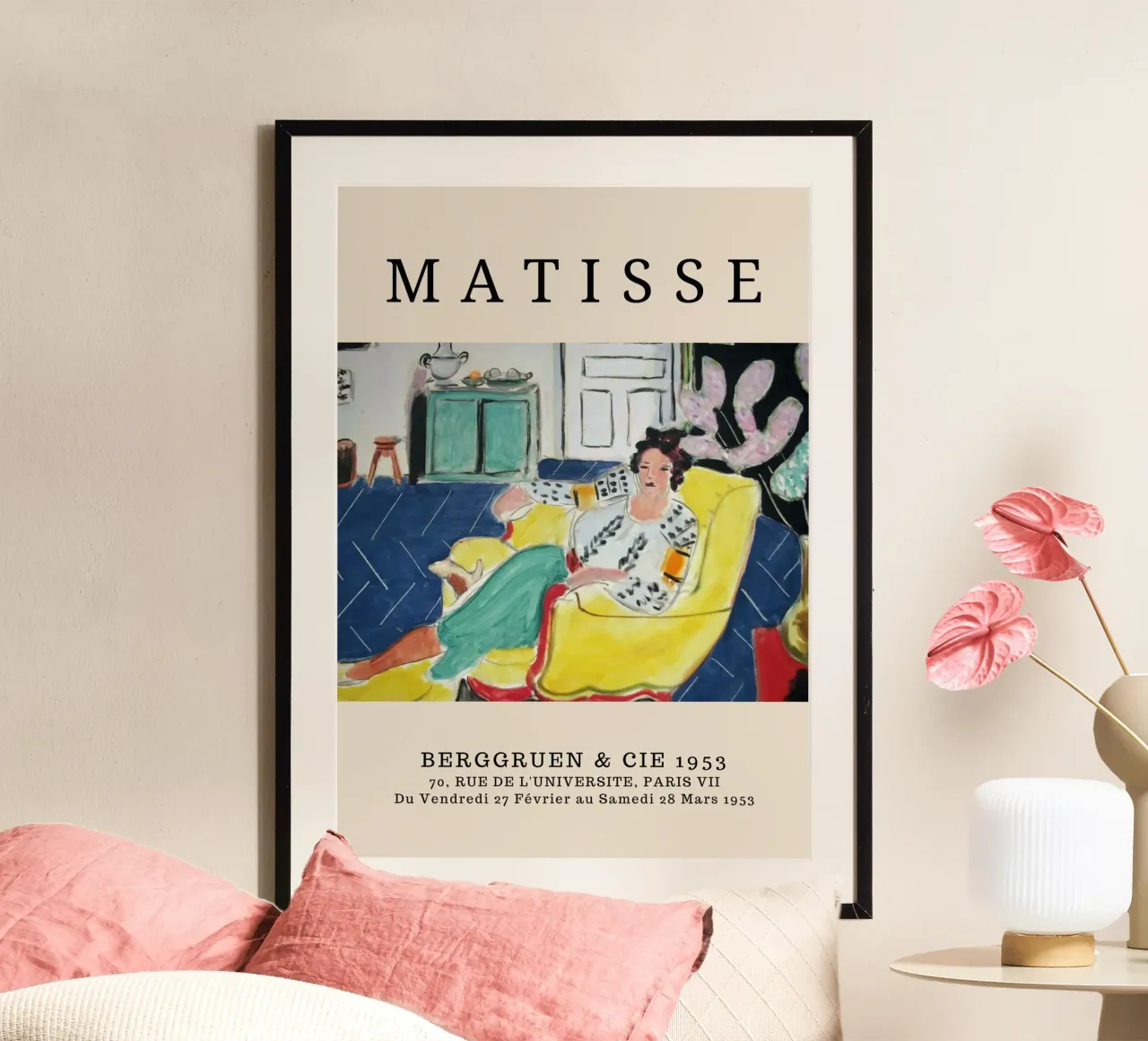 Henri Matisse Femme à la chaise jaune - Exposition fauve Pri poster de homdeco