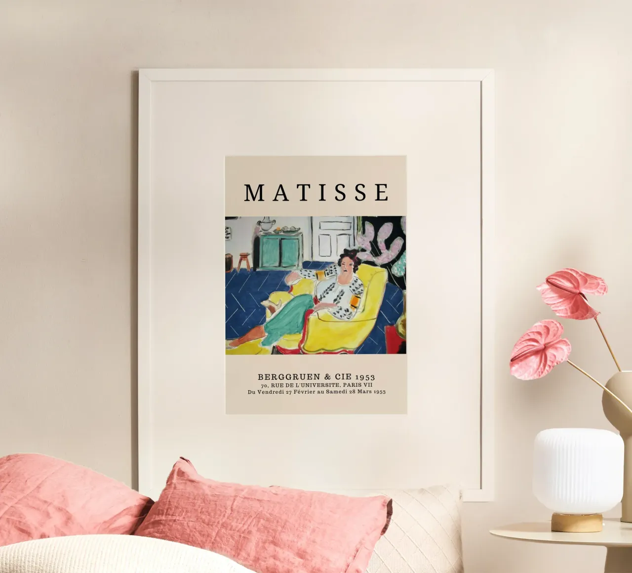 Henri Matisse Femme à la chaise jaune - Exposition fauve Pri poster de homdeco