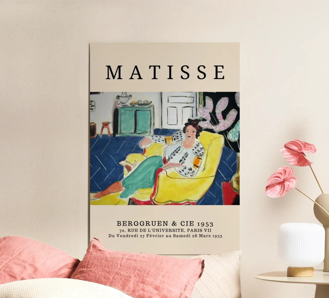 Henri Matisse Femme à la chaise jaune - Exposition fauve Pri poster de homdeco