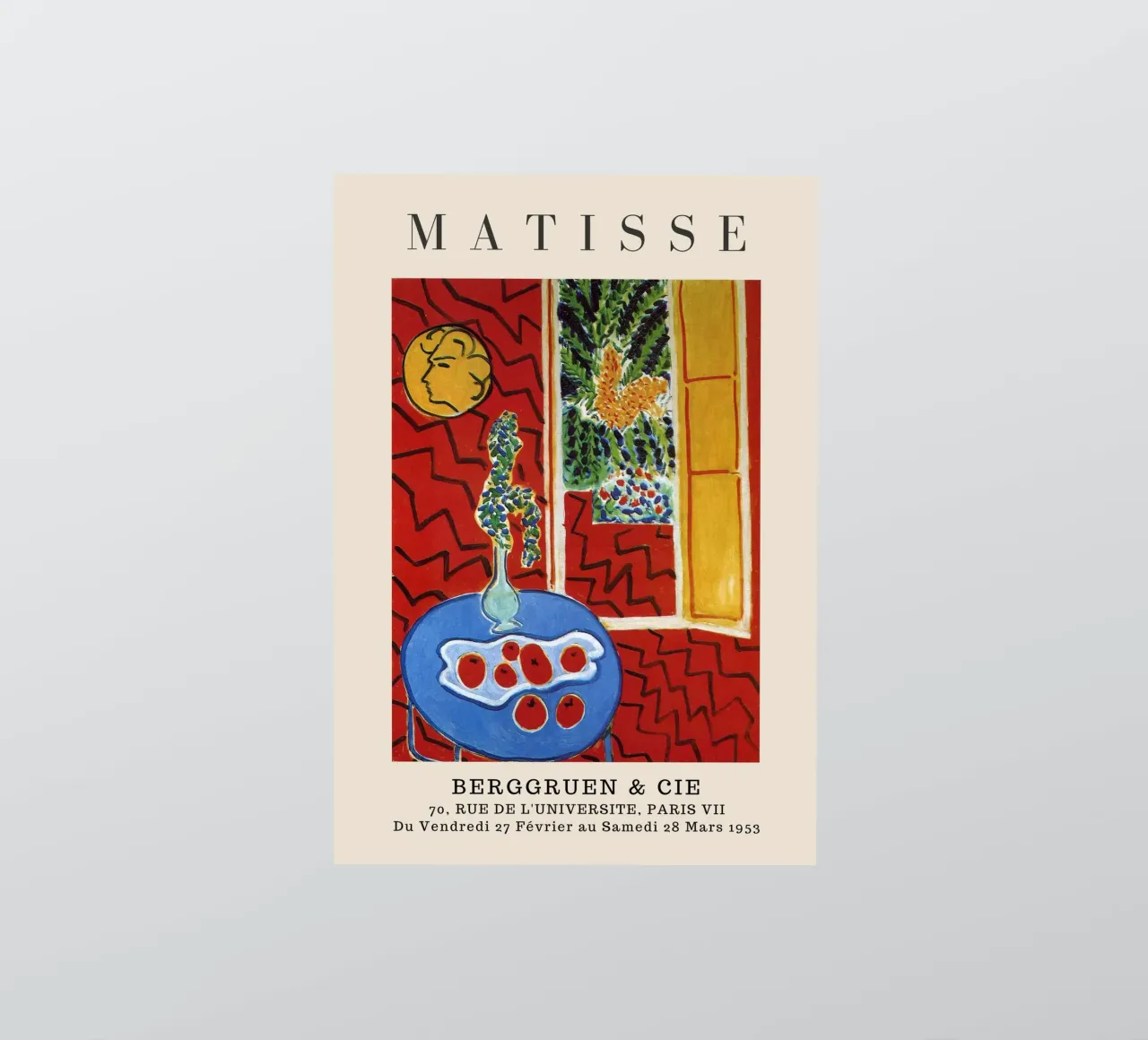 Henri Matisse Natura morta interna rossa - Mostra fauvista adesivo da homdeco