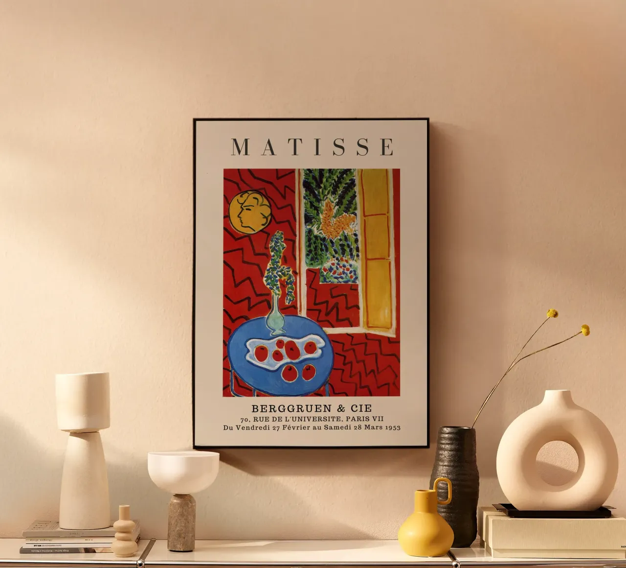 Henri Matisse Natura morta interna rossa - Mostra fauvista alluminio dibond da homdeco