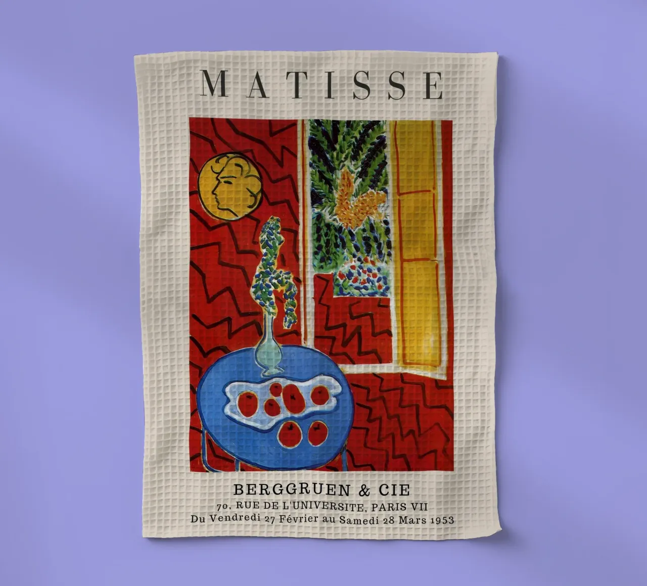 Henri Matisse Natura morta interna rossa - Mostra fauvista canovaccio da cucina da homdeco
