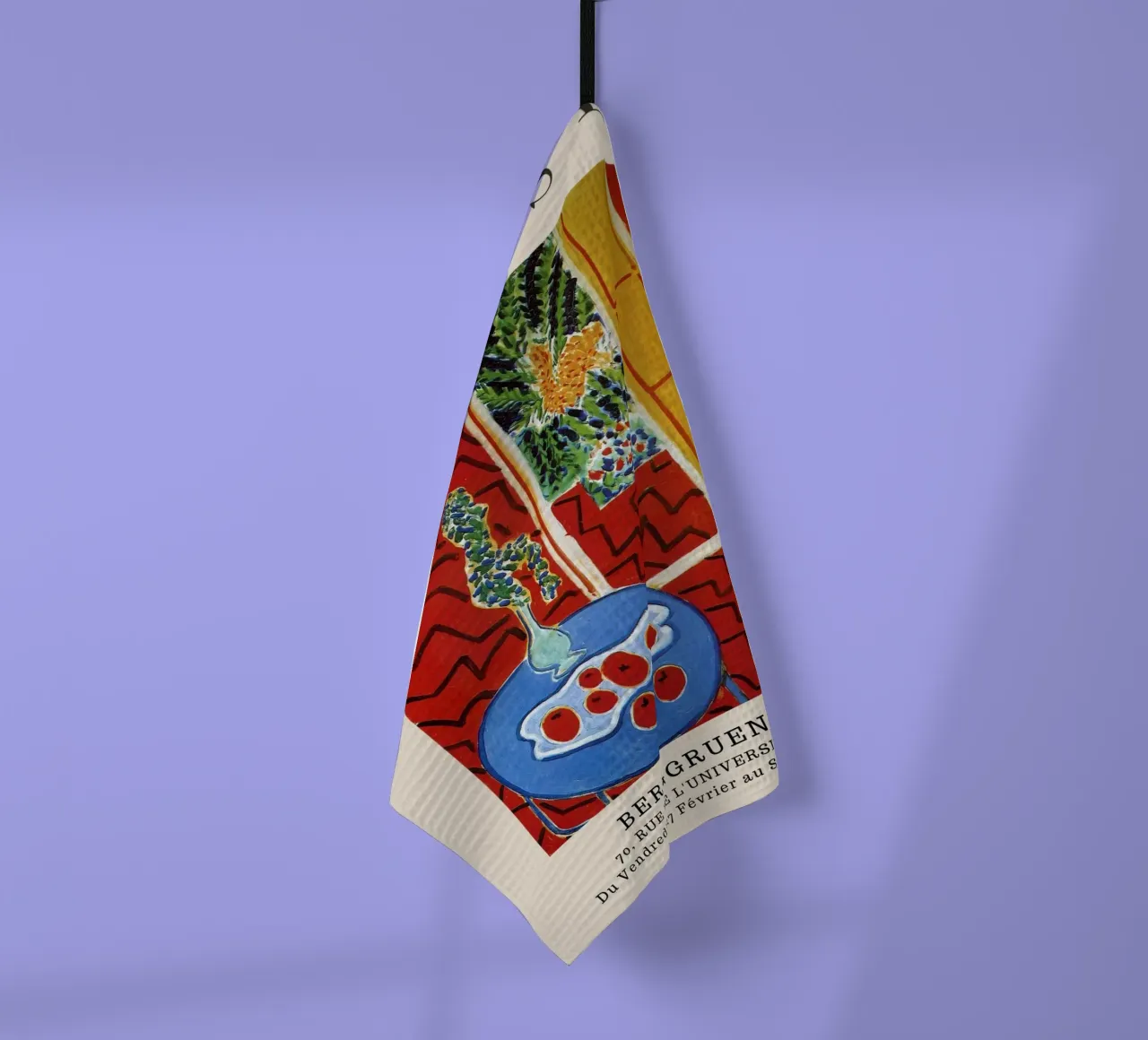 Henri Matisse Natura morta interna rossa - Mostra fauvista canovaccio da cucina da homdeco