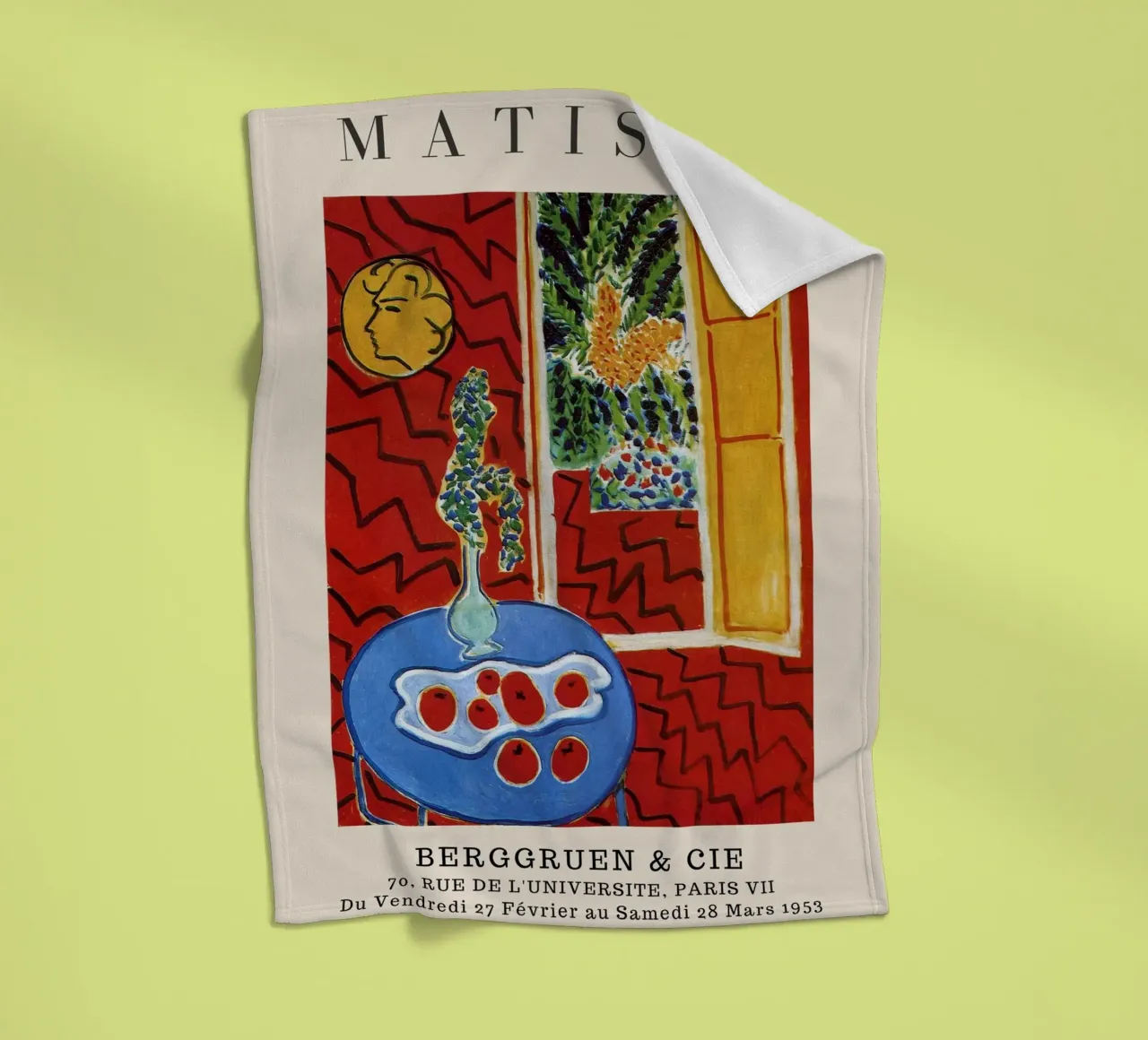 Henri Matisse Natura morta interna rossa - Mostra fauvista coperta in pile da homdeco