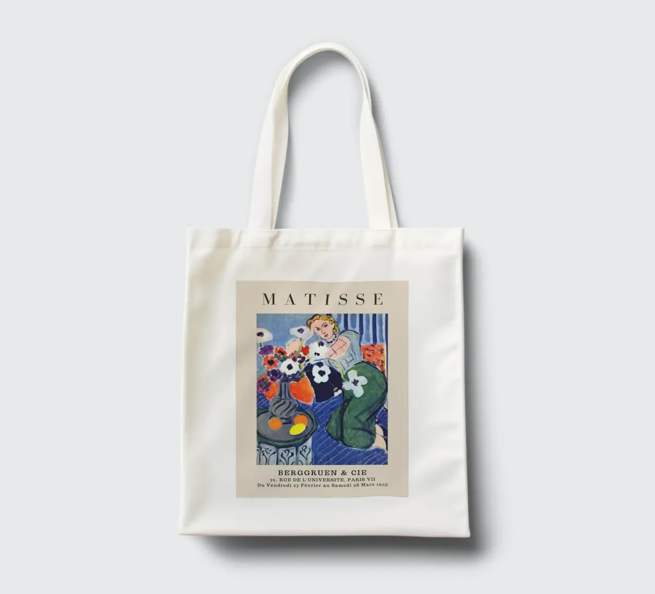 Henri Matisse Donna con anemoni - Mostra fauvista borsa in juta da homdeco