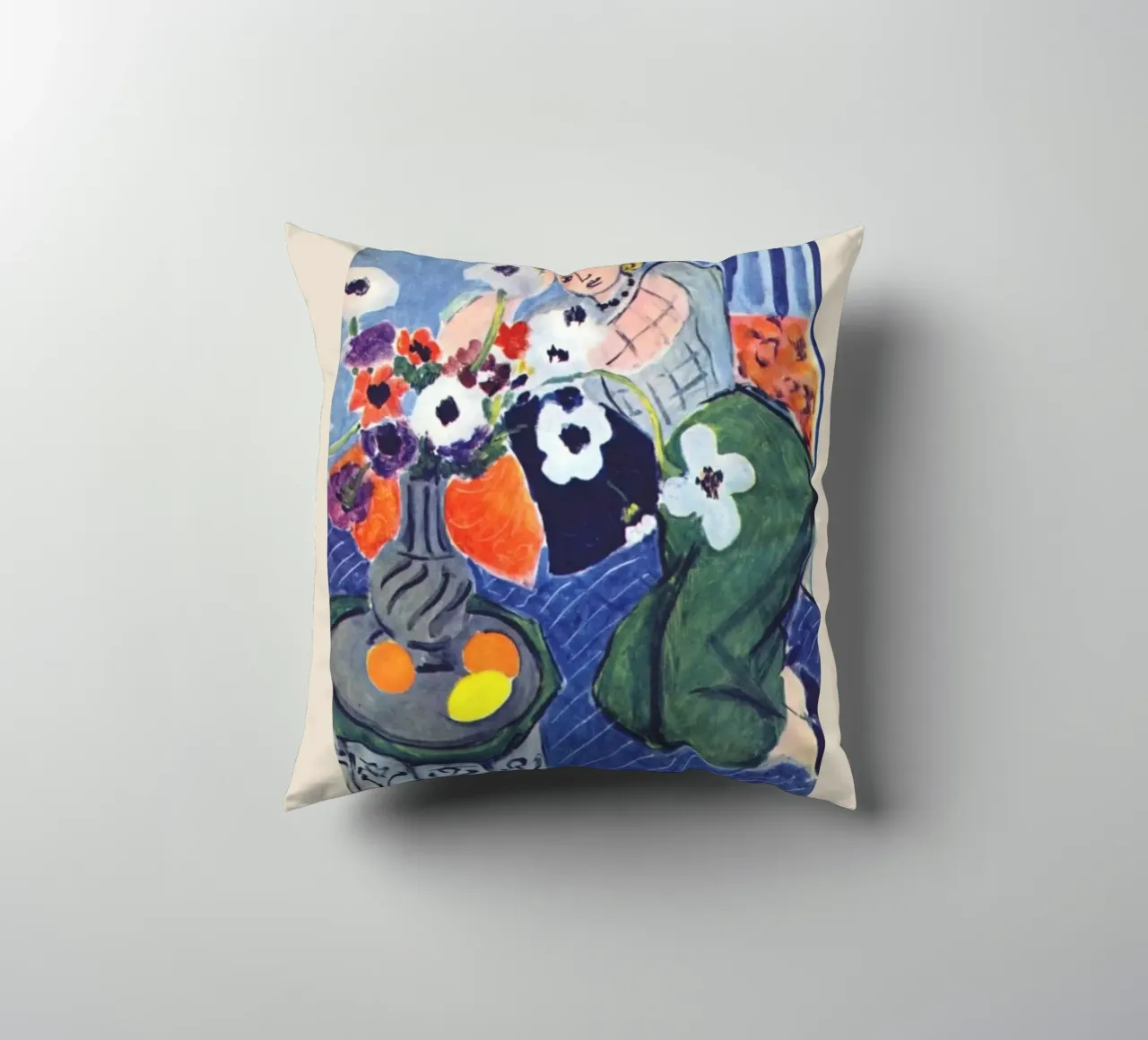 Henri Matisse Donna con anemoni - Mostra fauvista cuscino da homdeco