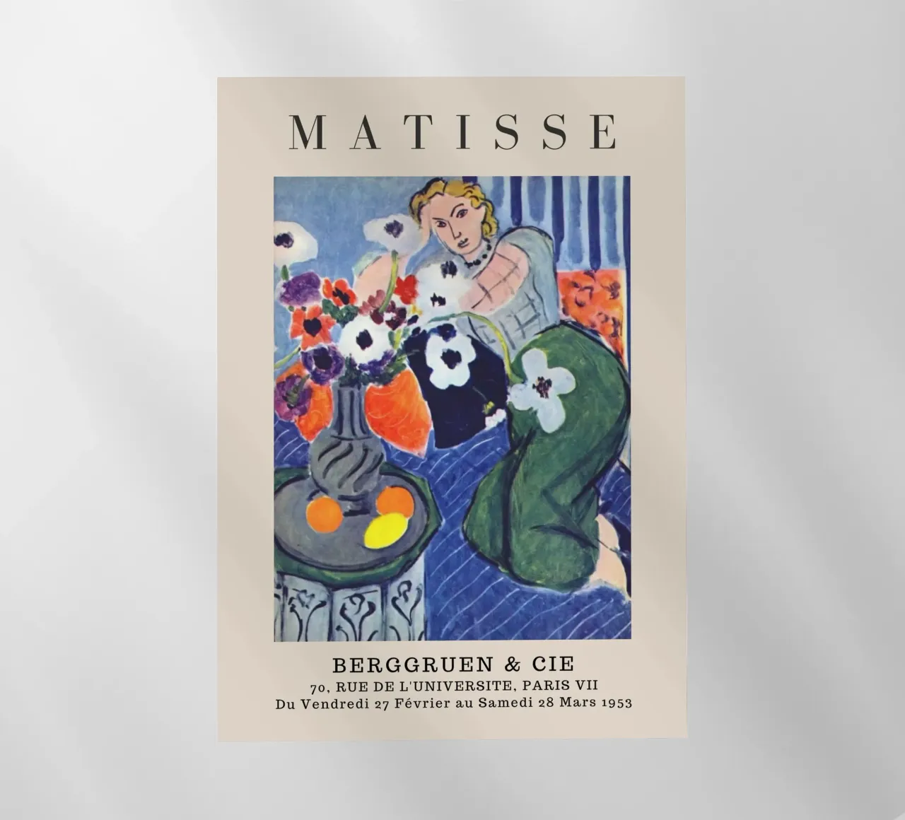 Henri Matisse Donna con anemoni - Mostra fauvista pellicola backlit da homdeco