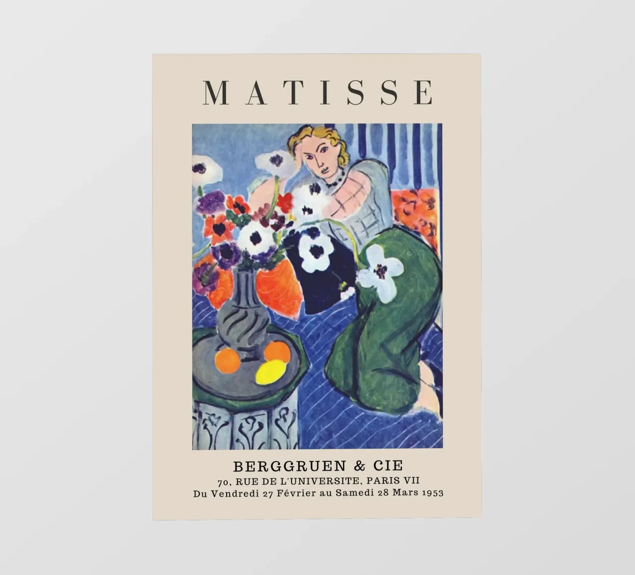 Henri Matisse Donna con anemoni - Mostra fauvista pellicola backlit da homdeco