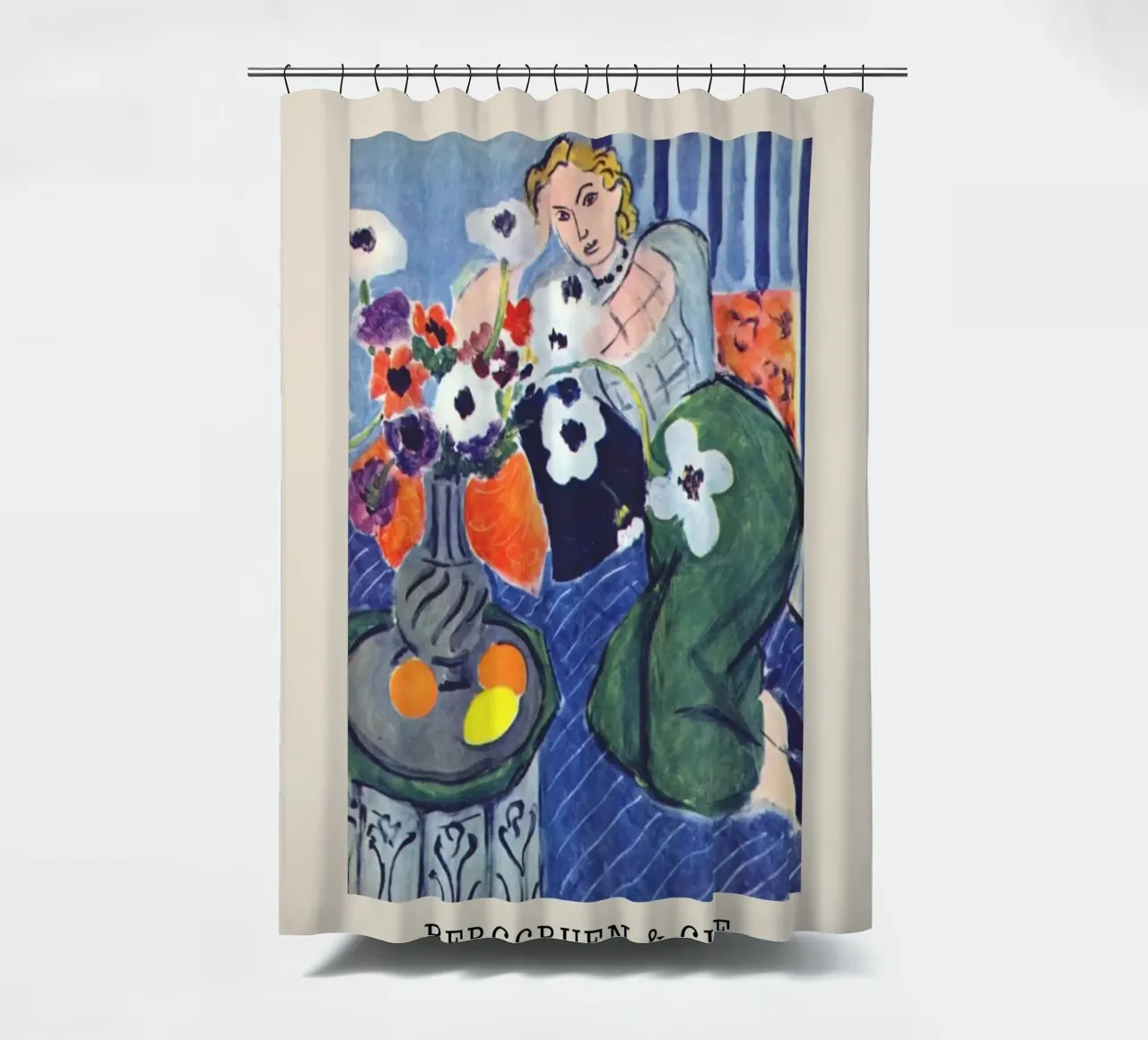 Henri Matisse Frau mit Anemonen - Fauvistische Ausstellung Duschvorhang von homdeco