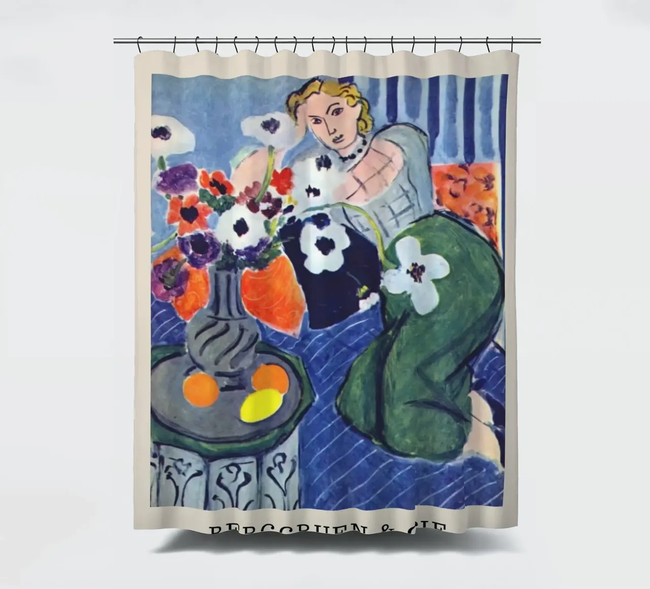 Henri Matisse Frau mit Anemonen - Fauvistische Ausstellung Duschvorhang von homdeco