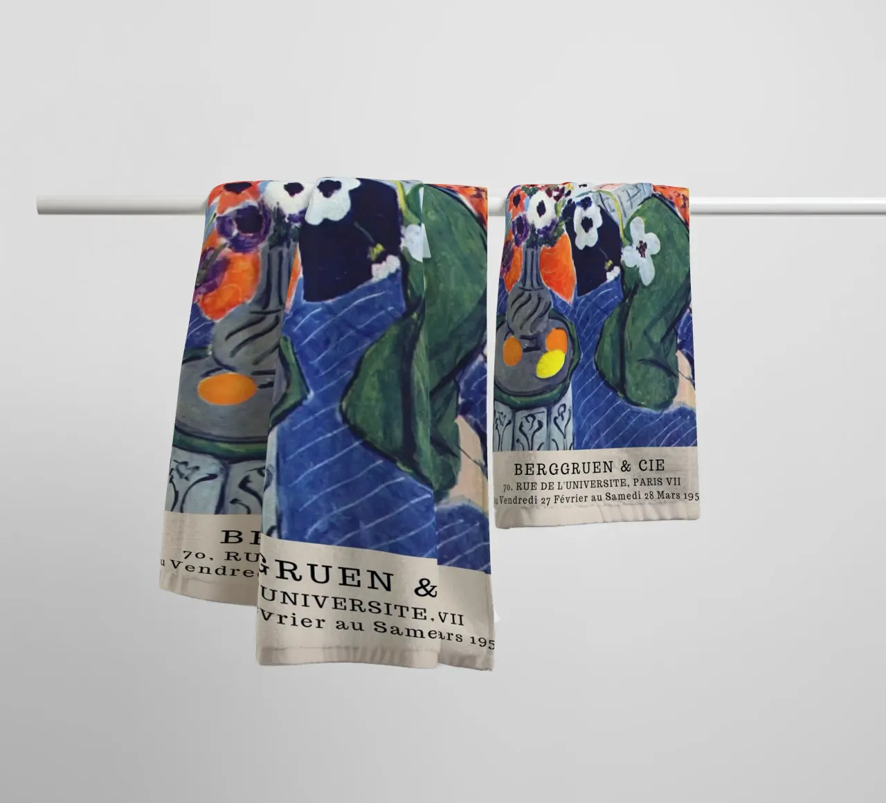 Henri Matisse Donna con anemoni - Mostra fauvista asciugamano da bagno da homdeco