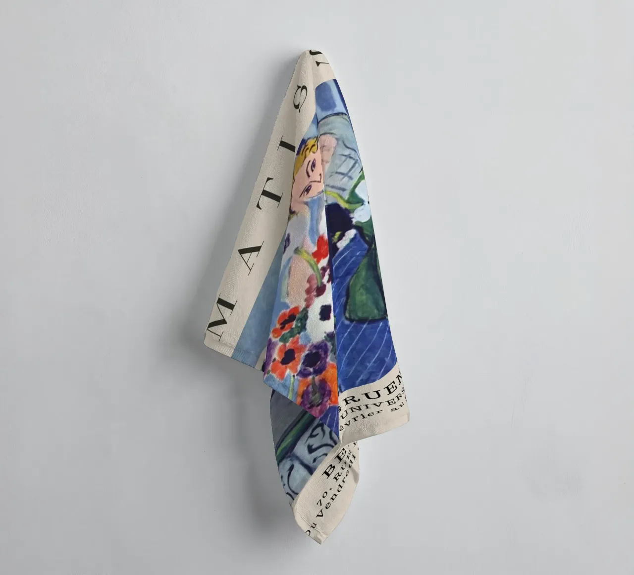 Henri Matisse Donna con anemoni - Mostra fauvista asciugamano da bagno da homdeco