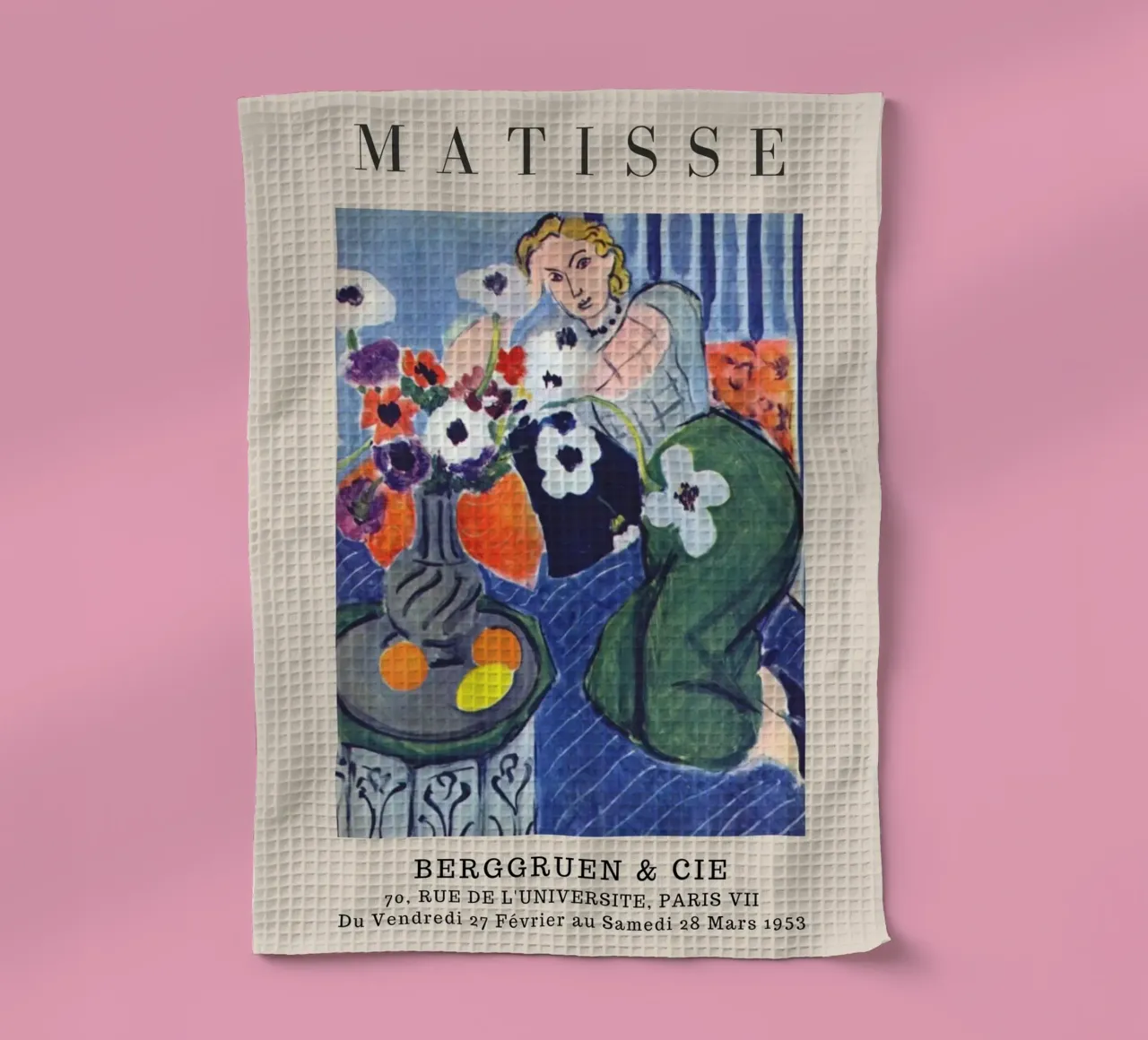 Henri Matisse Donna con anemoni - Mostra fauvista canovaccio da cucina da homdeco