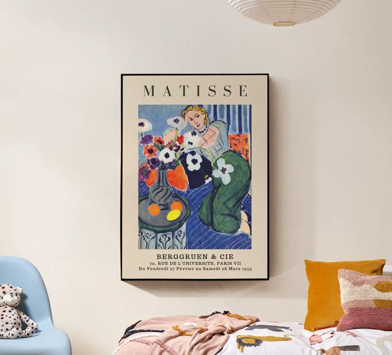 Henri Matisse Donna con anemoni - Mostra fauvista plexiglass da homdeco