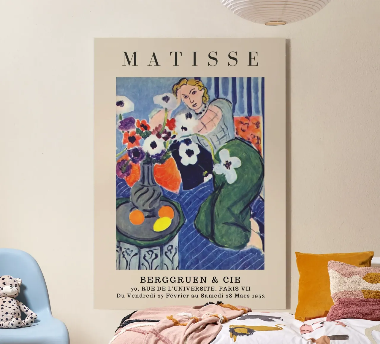 Henri Matisse Donna con anemoni - Mostra fauvista plexiglass da homdeco