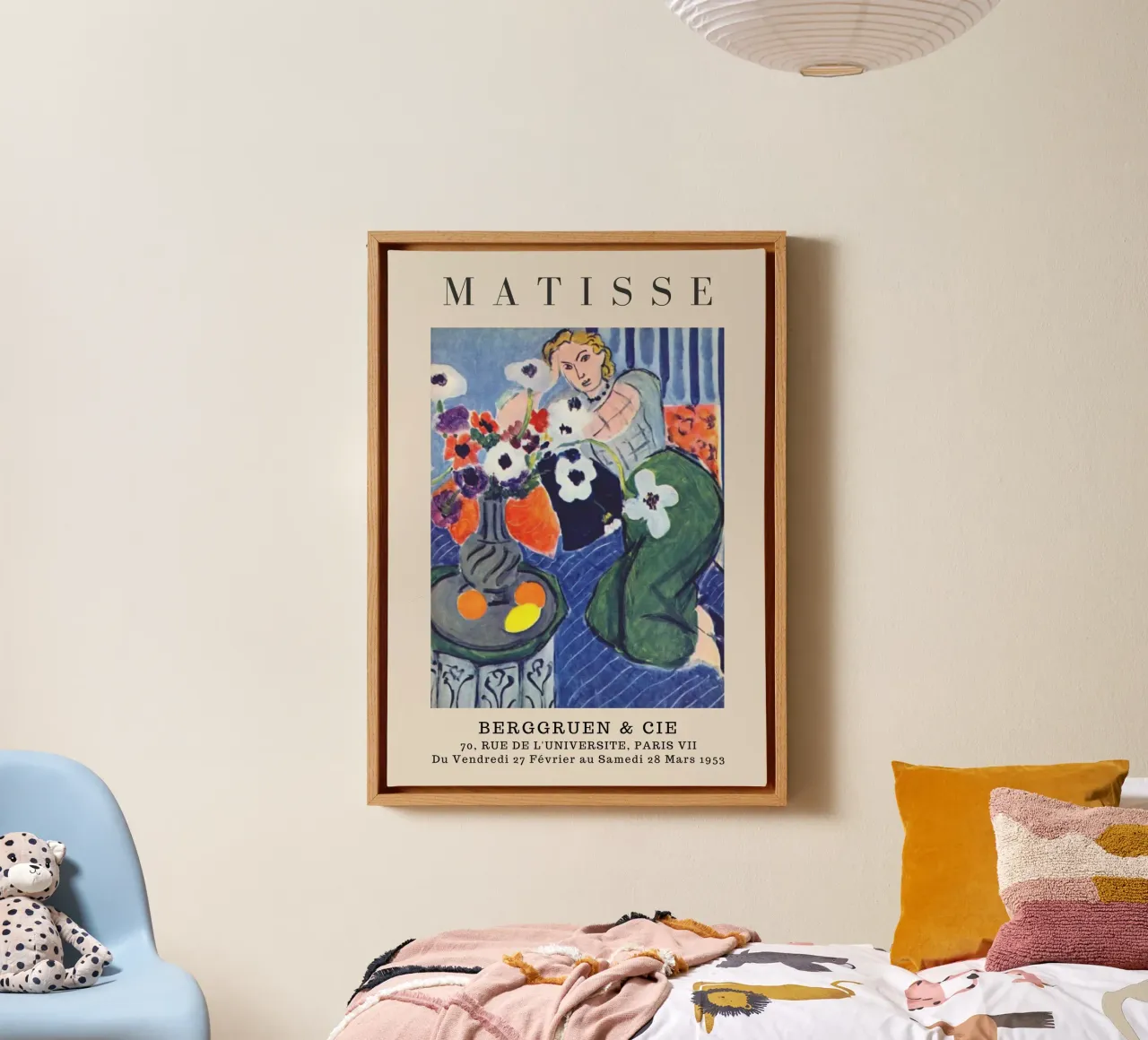 Henri Matisse Mujer con anémonas - Exposición fauvista lienzo de homdeco