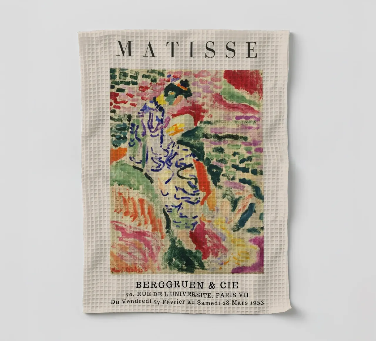 Henri Matisse Landscape & Figure - Gravure d'exposition fauve torchon de homdeco
