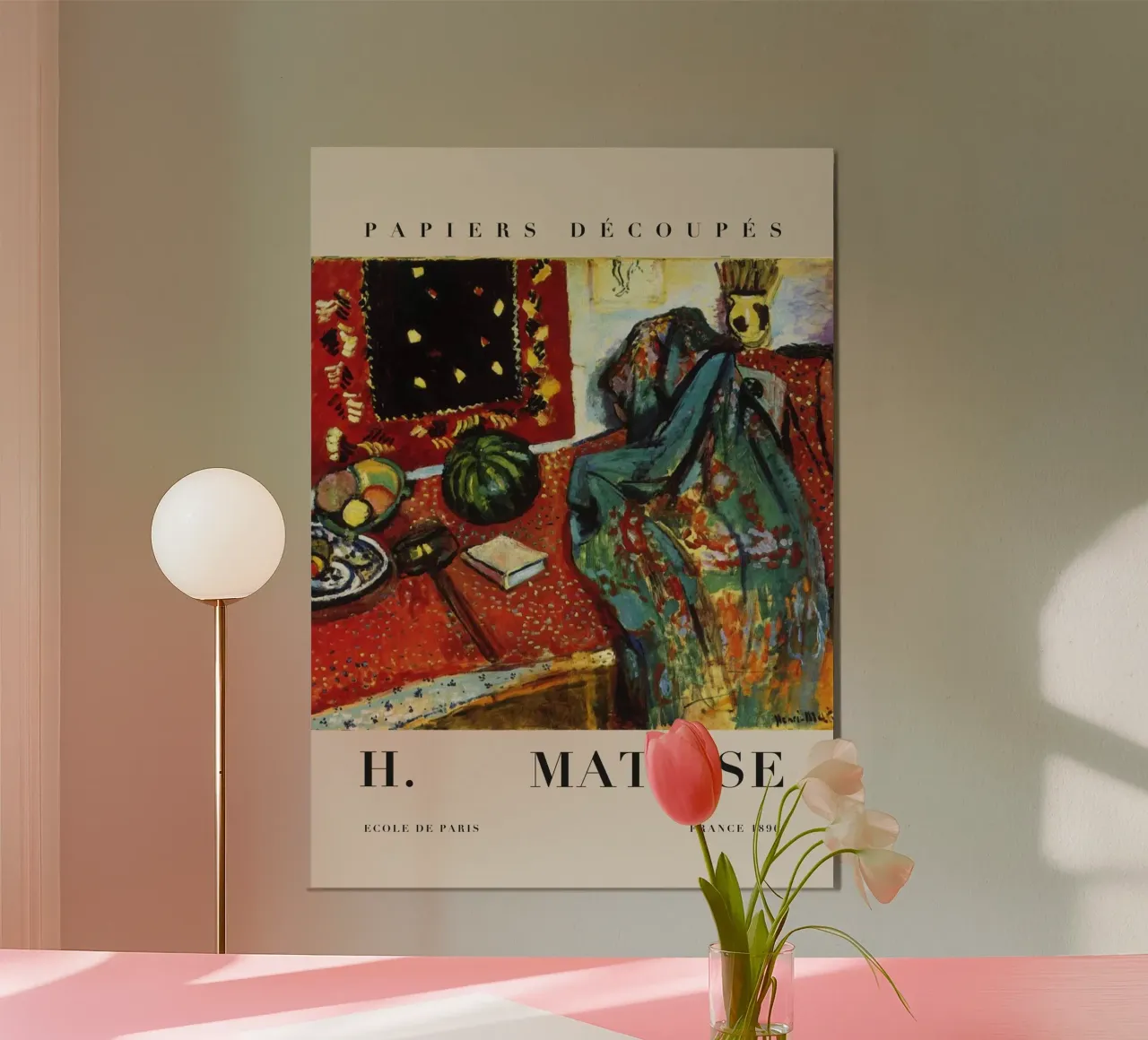 H. Matisse Natura morta interna - Stampa mostra fauvista poster con telaio in plastica da homdeco
