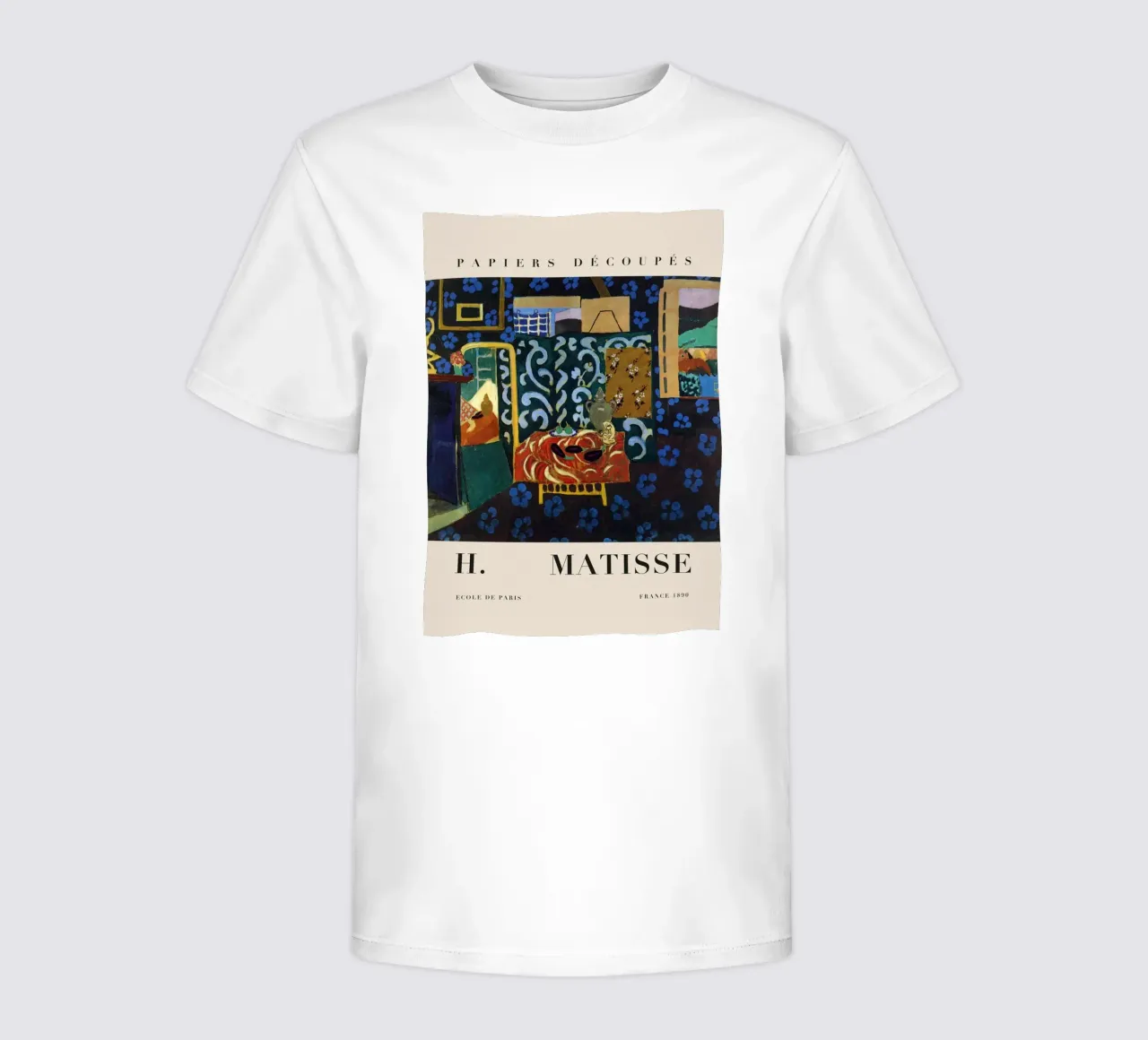 H. Matisse Interior with Red Rug - Papiers Découpés Art kids t-shirt by homdeco