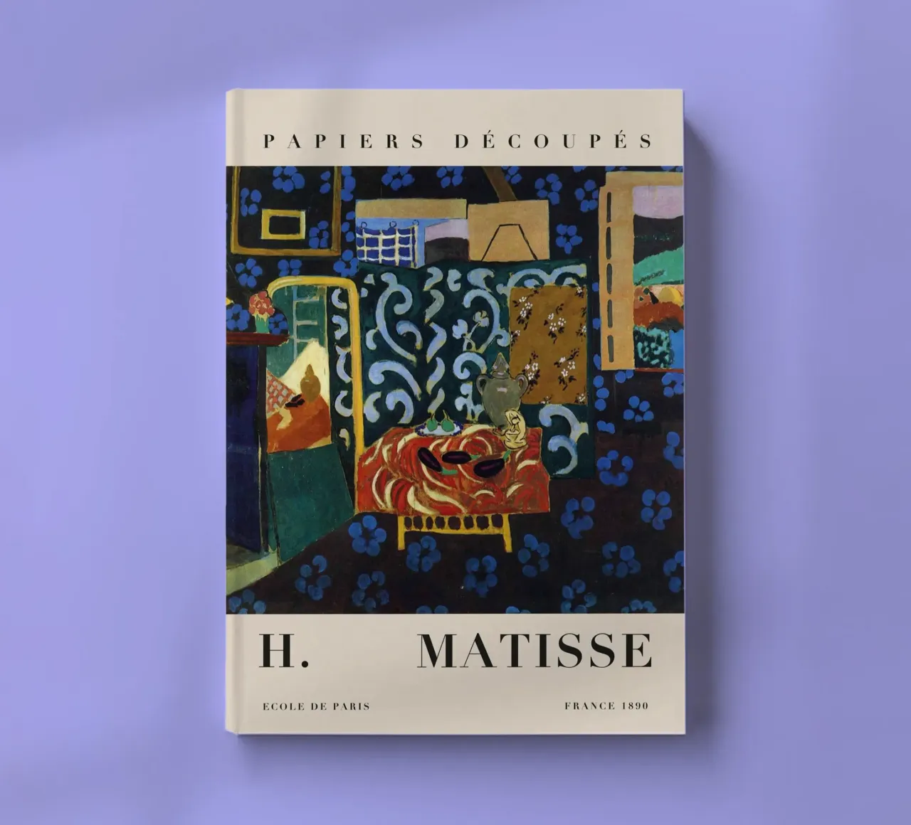 H. Interno di Matisse con tappeto rosso - Papiers Découpés Art diario da homdeco