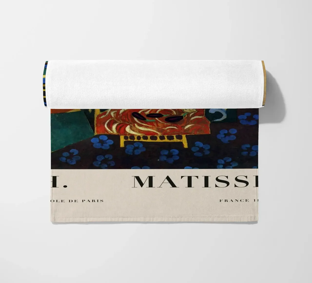 H. Interno di Matisse con tappeto rosso - Papiers Découpés Art telo mare da homdeco