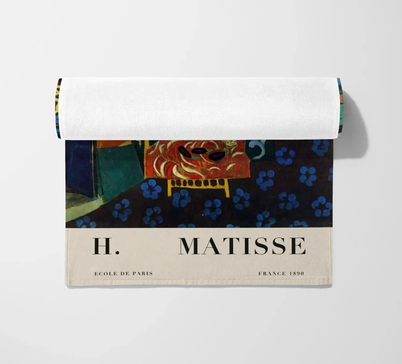 H. Interno di Matisse con tappeto rosso - Papiers Découpés Art telo mare da homdeco