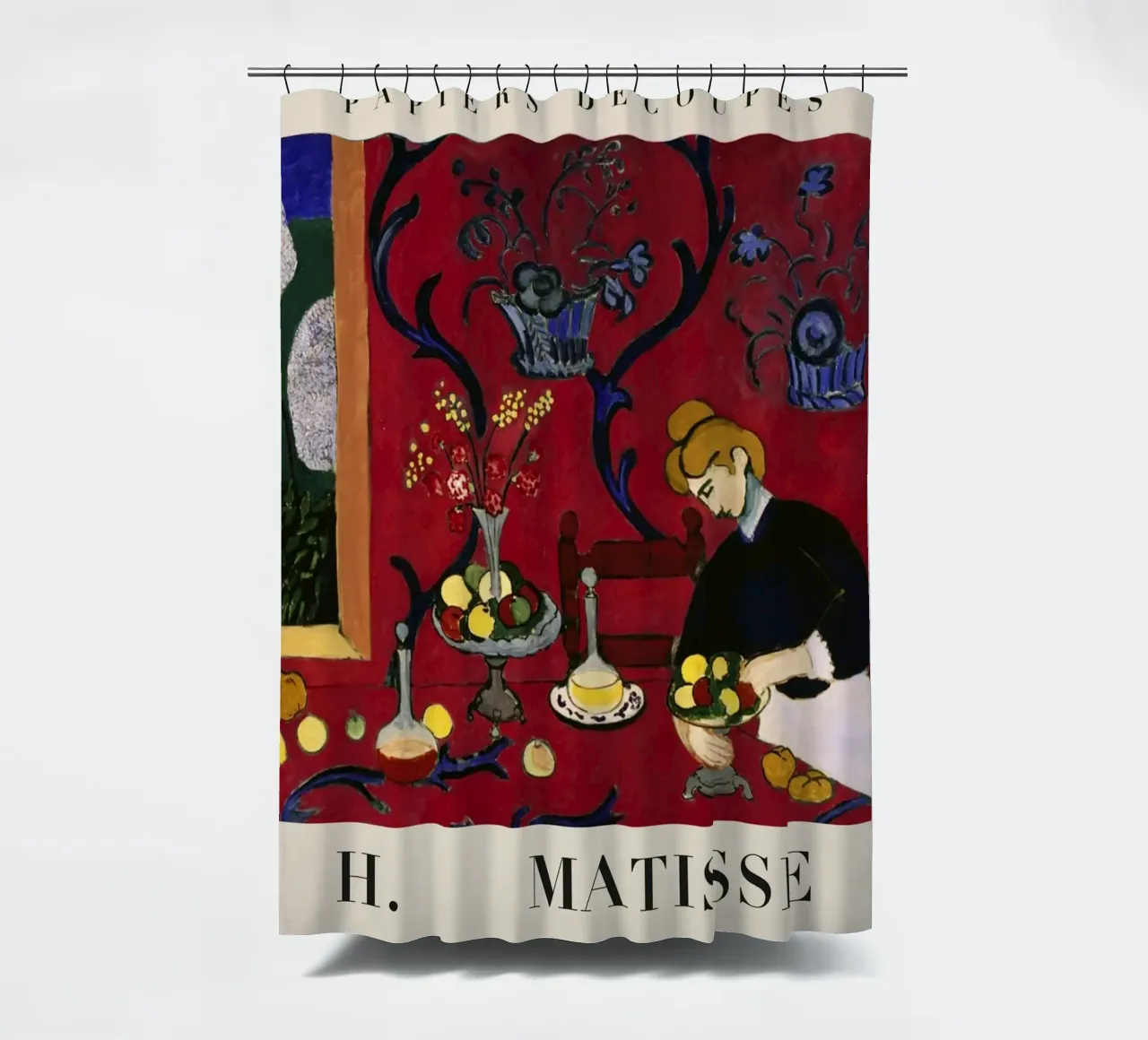 H. Matisse The Dessert - Scherenschnitte Interior Art Duschvorhang von homdeco