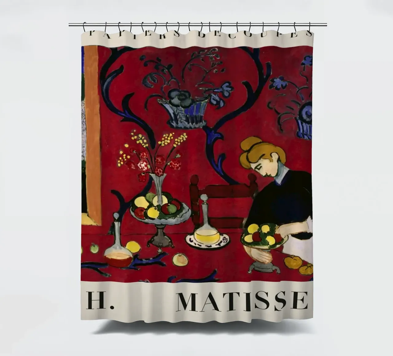 H. Matisse The Dessert - Scherenschnitte Interior Art Duschvorhang von homdeco