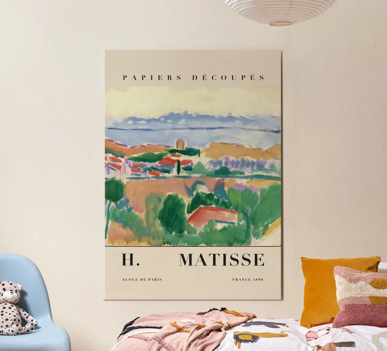 H. Matisse Zuid-Frankrijk landschap - Fauvistische kunstdruk poster met houten frame van homdeco