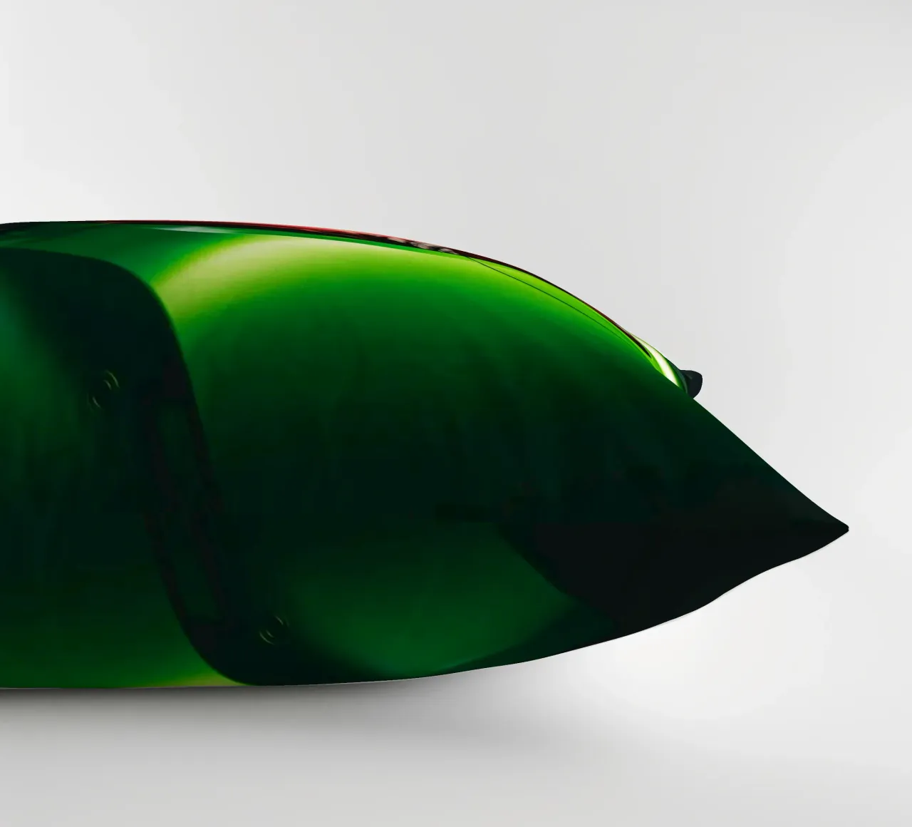 The green one decorative cushion by Flo Klein