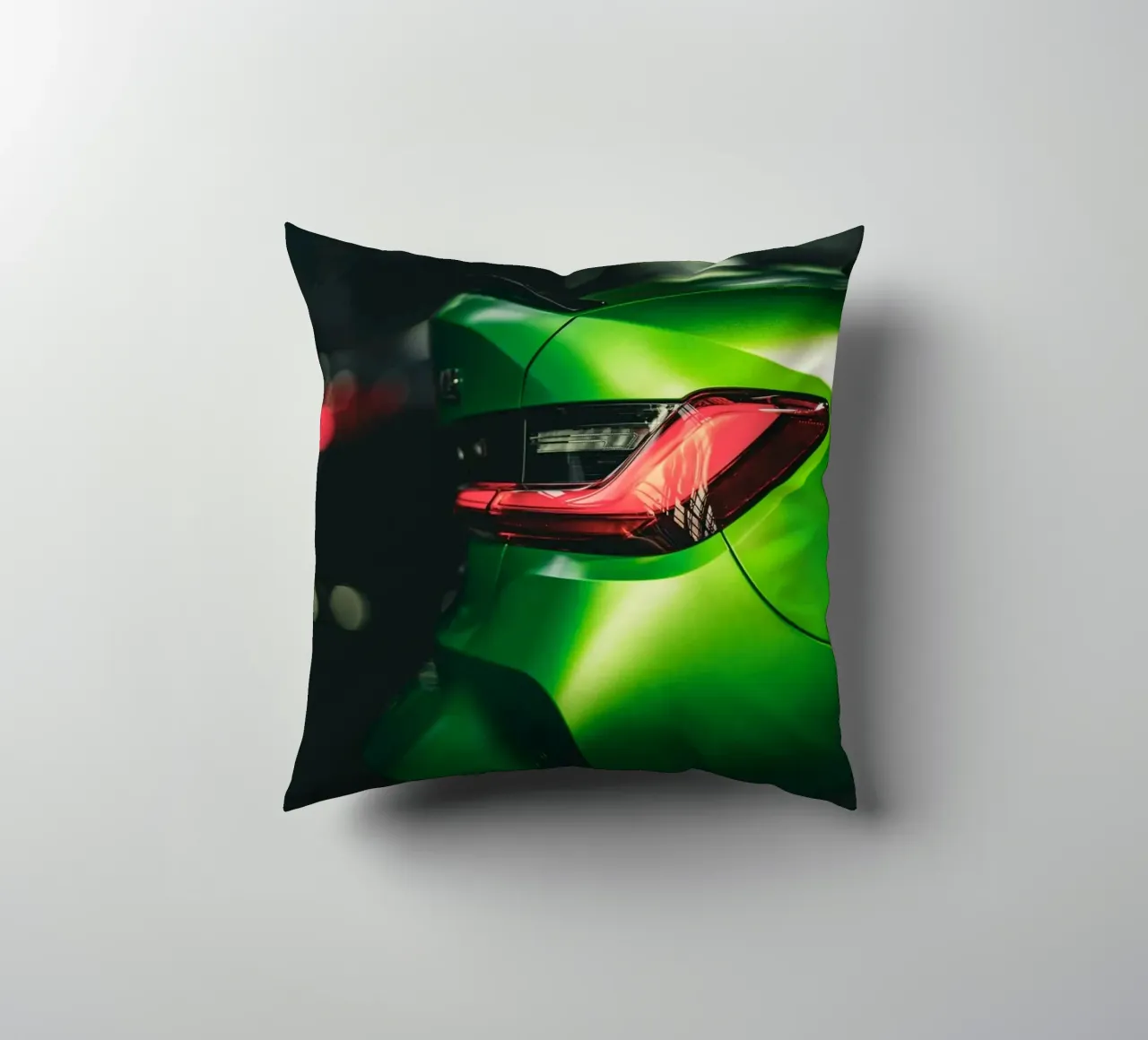 The green one decorative cushion by Flo Klein