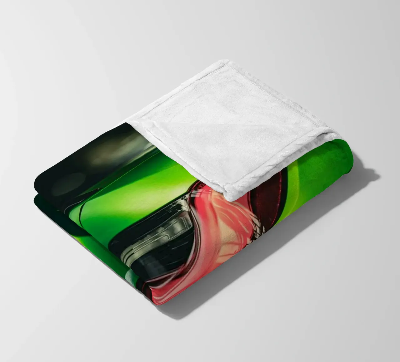 The green one fleece blanket by Flo Klein