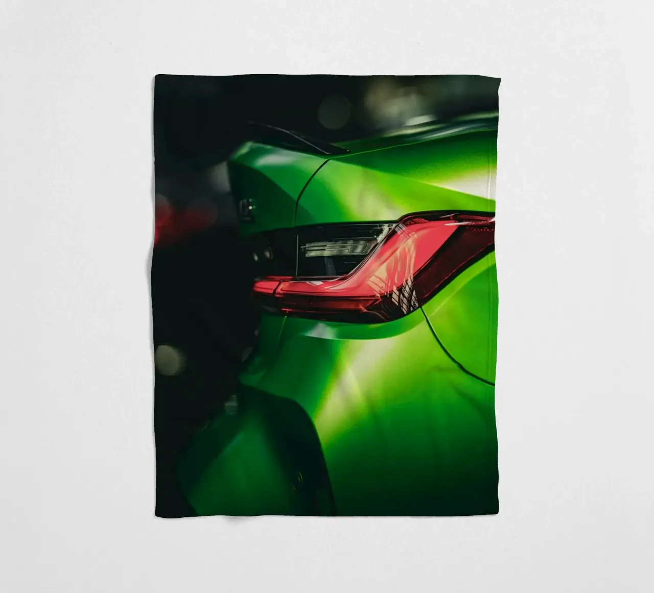 The green one fleece blanket by Flo Klein