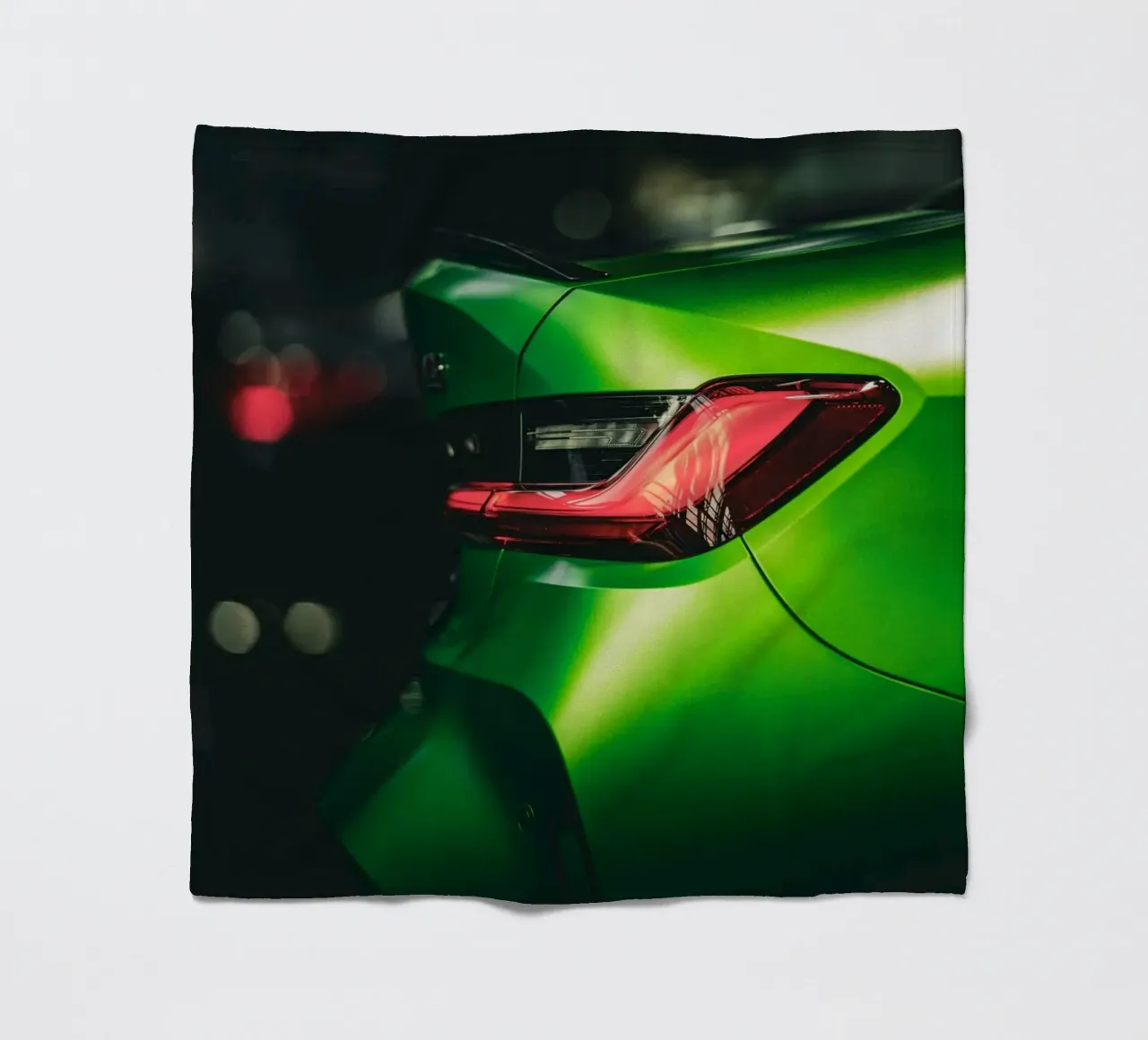 The green one fleece blanket by Flo Klein