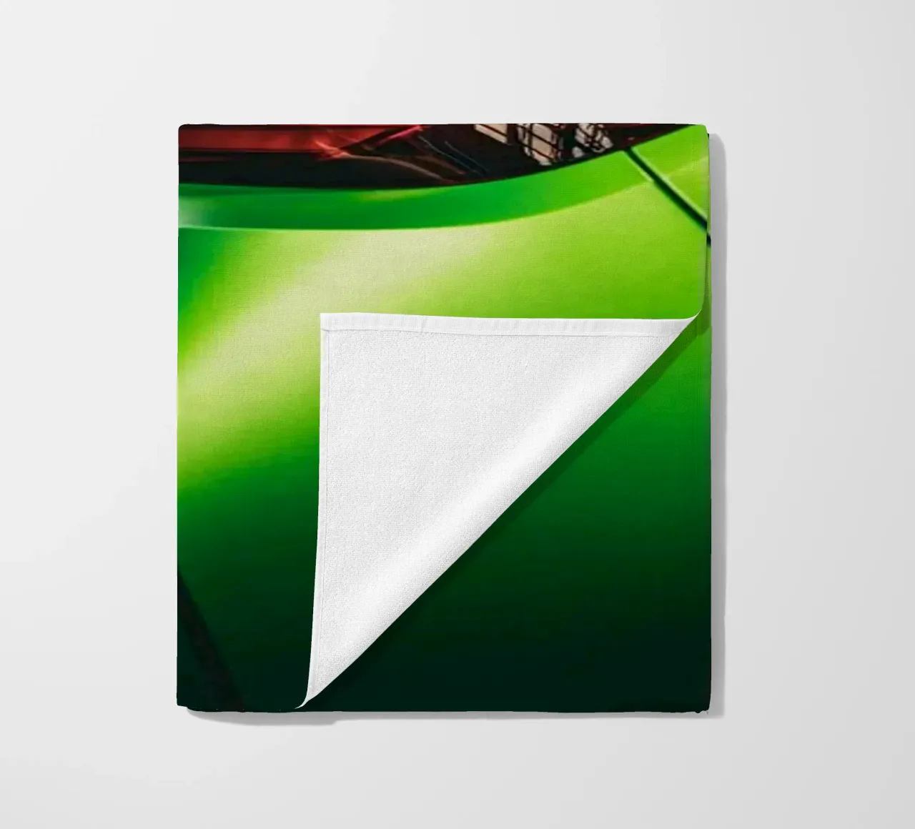 The green one beach towel by Flo Klein