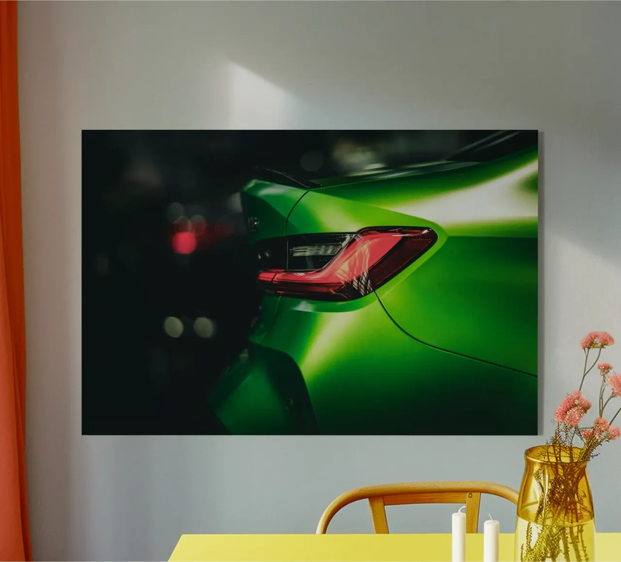 The green one acrylic glass by Flo Klein