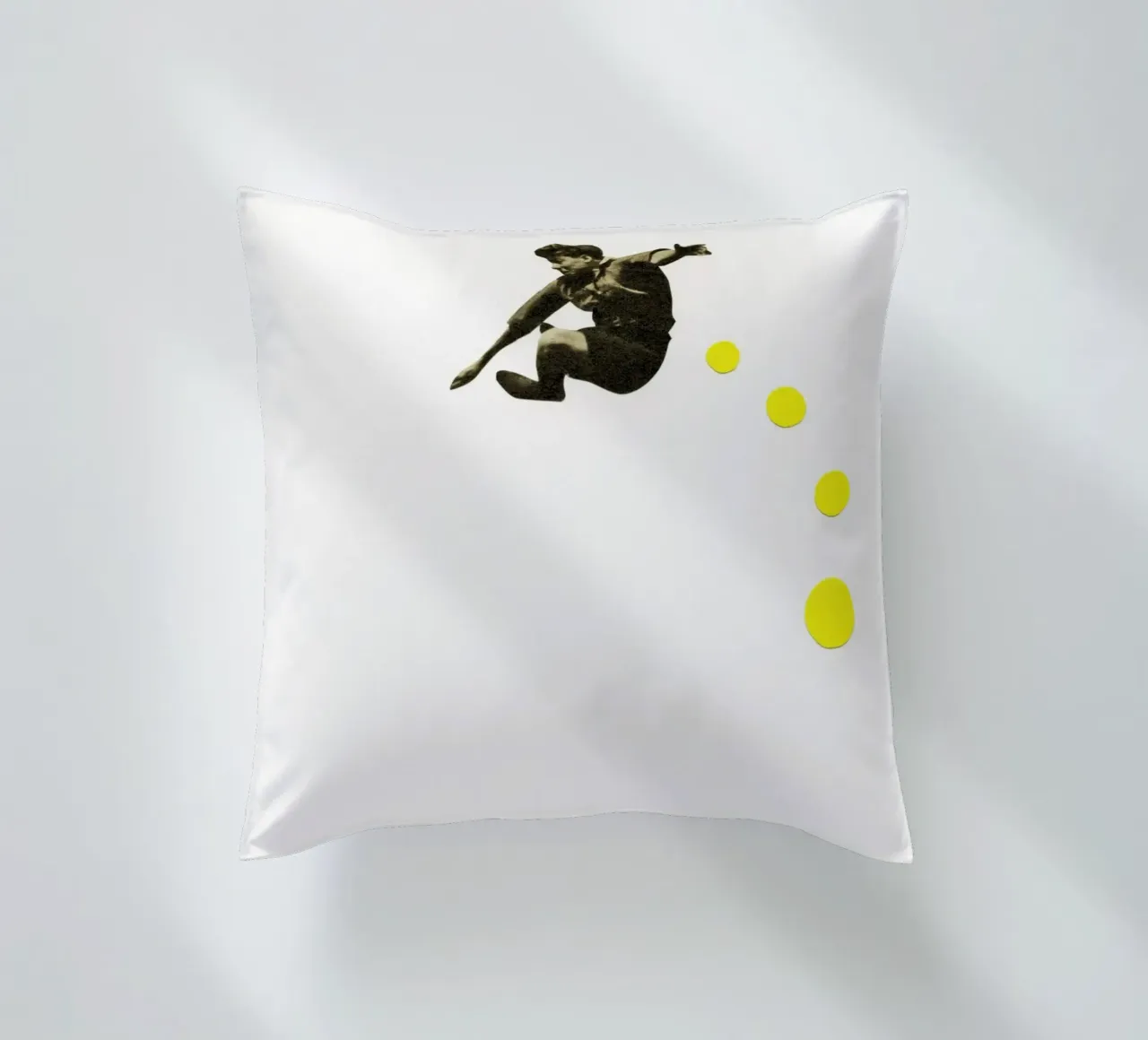 How High Can You Jump? decorative cushion by Cassia Beck Collage