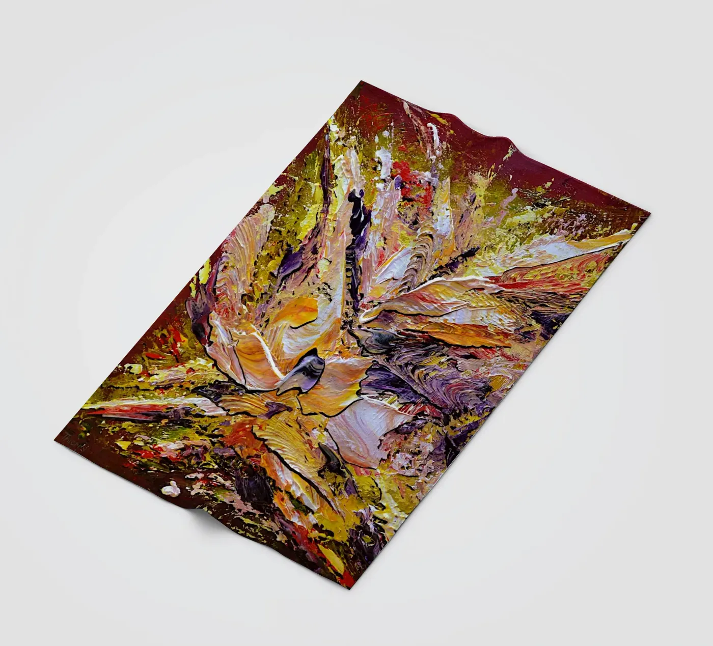 BINNENLICHT fleecedeken van Thierry Vobmann Abstract painting