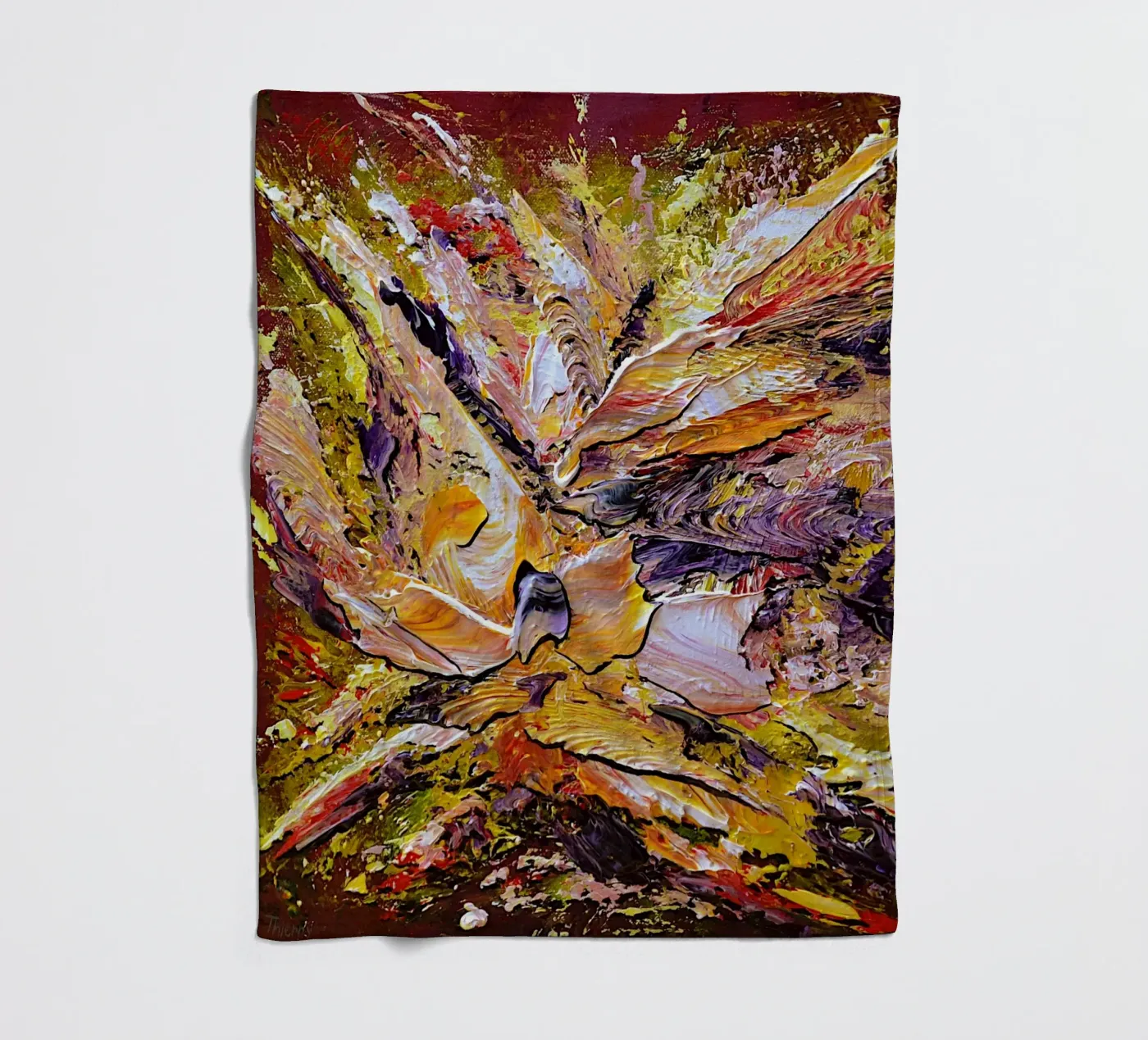 BINNENLICHT fleecedeken van Thierry Vobmann Abstract painting